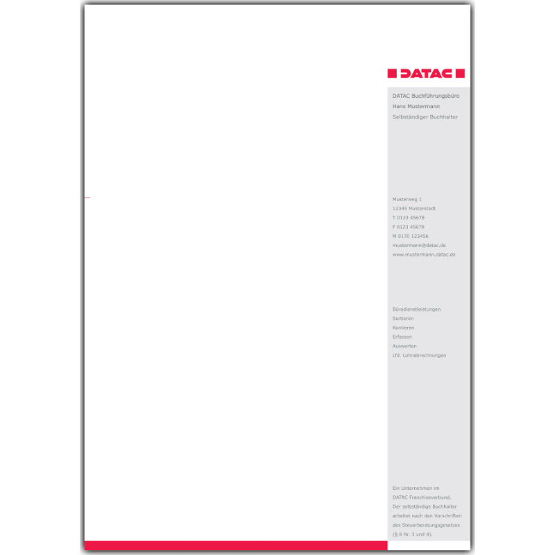 Digitale Vorlage (PDF/Word) Briefbogen „Balken“