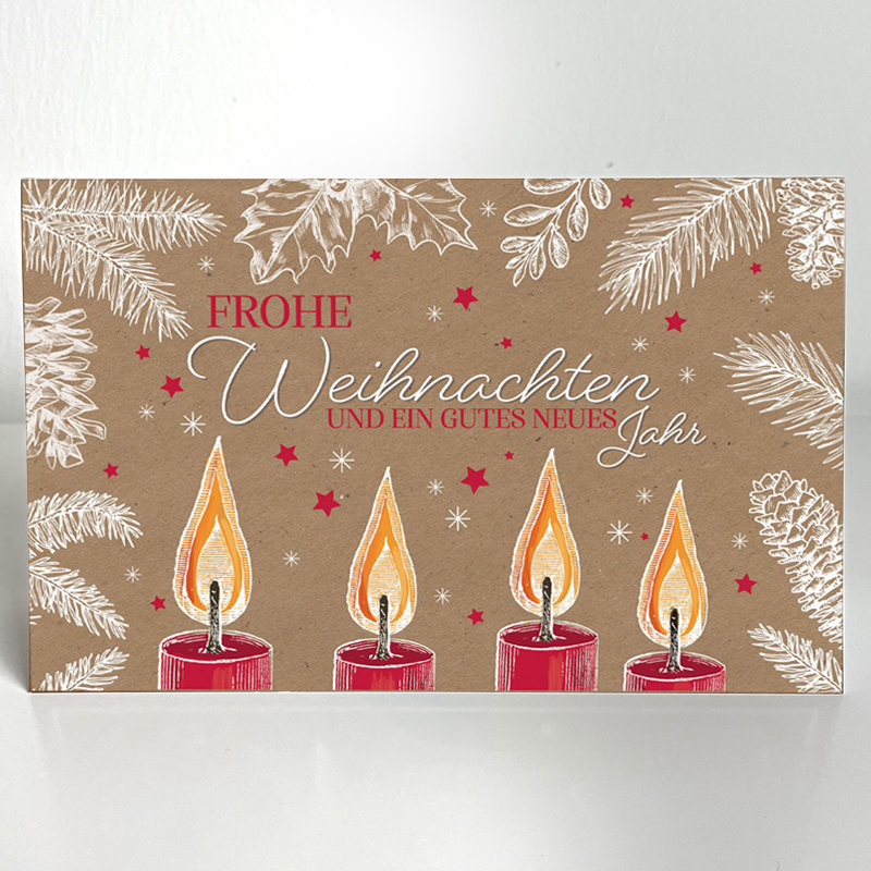 DATAC Weihnachts-Klappkarte „Ärzte ohne Grenzen – Adventslichter“
