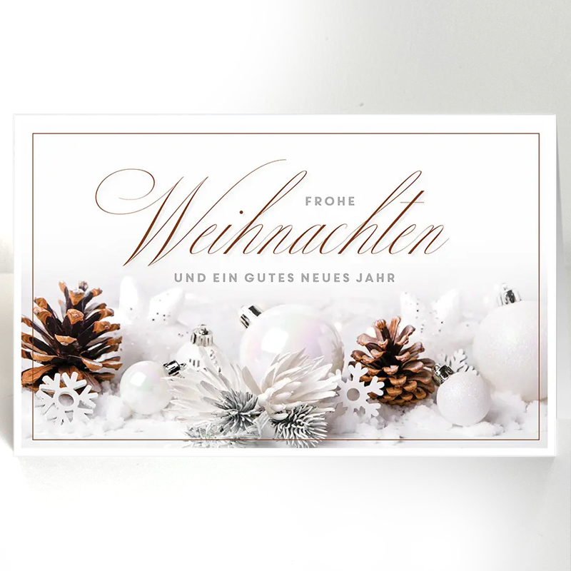 DATAC Weihnachts-Klappkarte „White Dream“